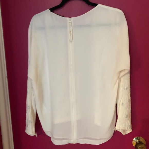 Zara Long Sleeve Top w/ Silver Detailing - Picture 2 of 8